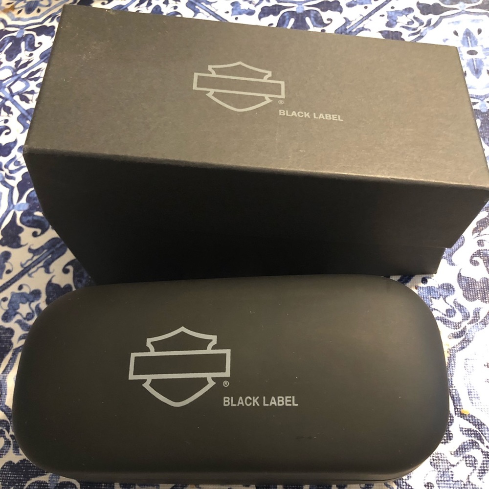 Black label Harley-Davidson eye glass case